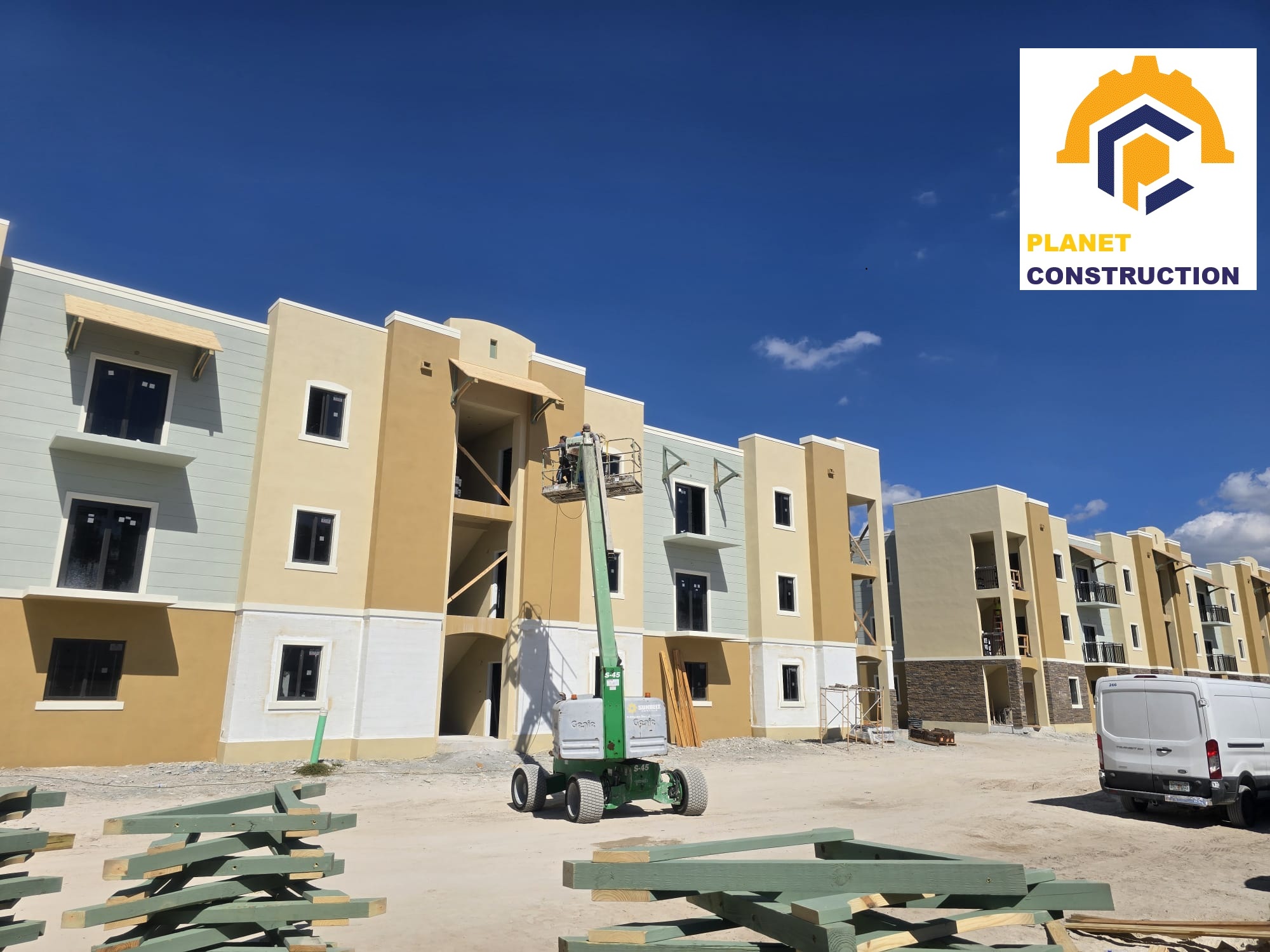 Apartment building exterior restoration
